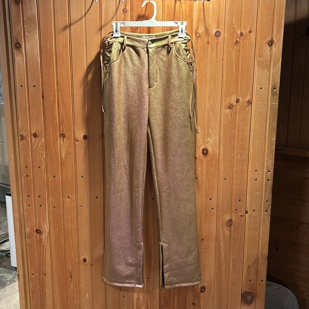 NICHOLAS Valeria metallic pants